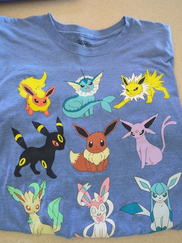 Pokemon Eevee Evolutions T-shirt Unisex XL