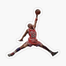 Mj Jordan Jump Flying Sticker Decal 4 Michael Run Jump Glossy