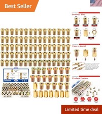 102pcs 316 Brake Line Fittings Assortment Kit38 Inch-24 Threads Nuts And ...