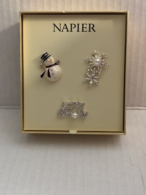 Napier Christmas Three Small Pin Set