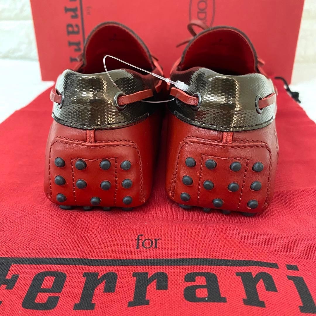 Ferrari x TOD'S Driving Shoes Carbon Fiber Horse Logo Szie 7 NEW
