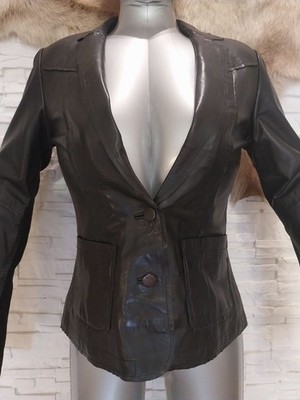 DRANELLA Damen Lederjacke / Lederblazer Gr. 36 Schwarz Echtleder NEU Etikett