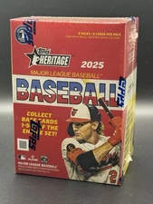 2025 Topps Heritage Baseball Factory Sealed Blaster Box Sealed 8 Packs!