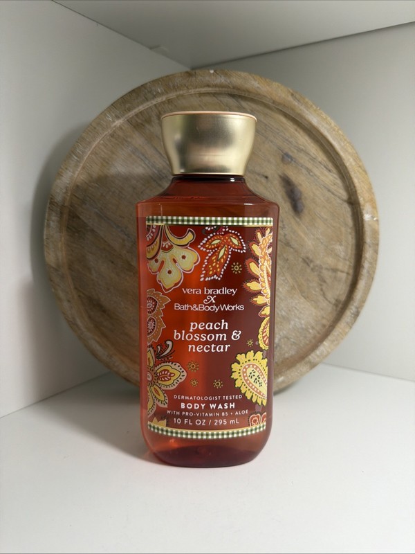 Bath & Body Works Peach Blossom & Nectar Body Wash Shower Gel 10 fl oz New