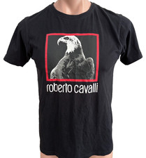 Roberto Cavalli Eagle Black T Shirt Mens size M Medium