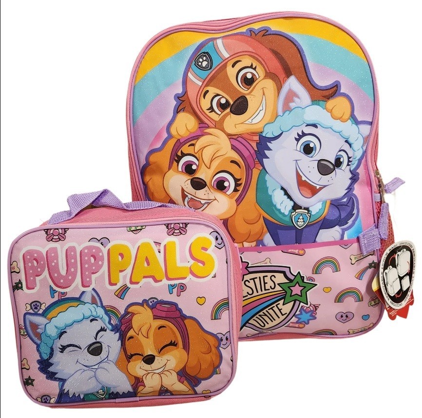 Paw Patrol Girls School Backpack Book bag Lunch Box Kids Gift Toy