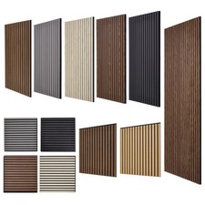 Acoustic MDF Slat Wood Decorative Wall Panelling For Home Interior 60/120/240cm
