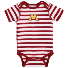 Newborn & Infant Two Feet Ahead Maroon Minnesota Golden Gophers Stripe Shoulder