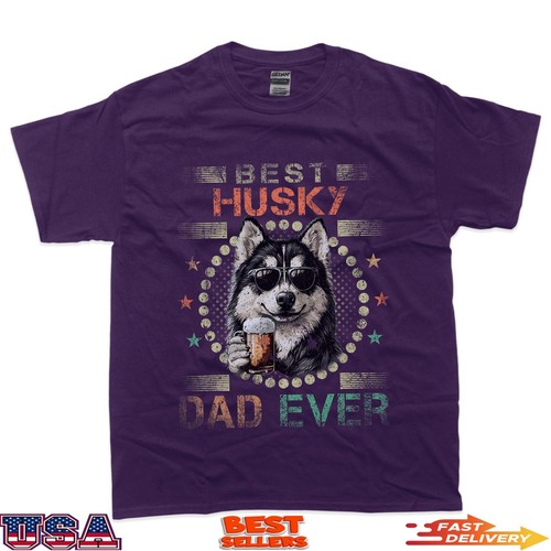Lustiges T-Shirt Husky Papa Hundebesitzer Husky Hundeliebhaber Papa - Bild 3 von 6