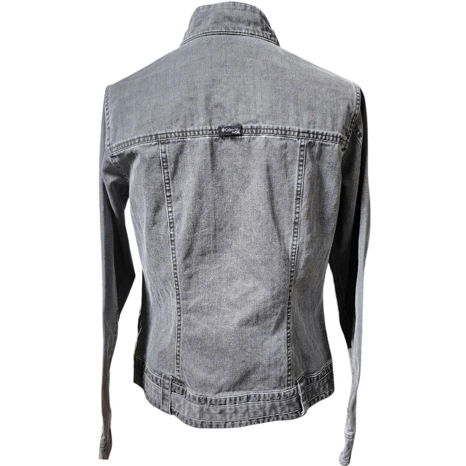 New Vintage Columbia Denim Moto Jacket Women's Small - Image 3 of 4