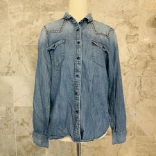 GAP 1969 Blue Studded Western Shirt Small