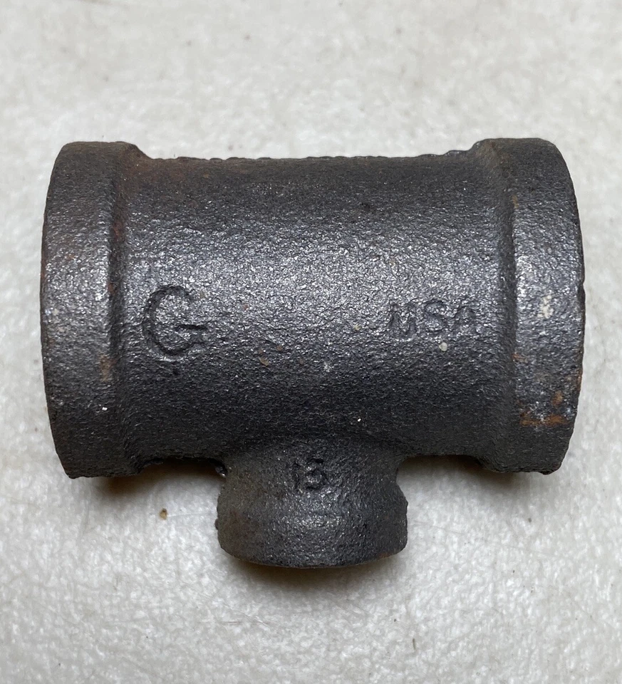 (Qty 14) 3/4 X 1/4 TEE Black Pipe Iron Reducing Tee Class 150 - Image 2 of 4