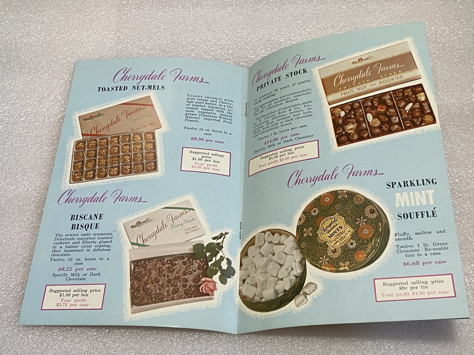 Vtg 1958 Cherrydale Farms Candy Price List E Cherry Sons & Co Philadelphia Pa