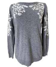 Rain & Rose Knit Sweater Embroidery Angora Blend Femme Boho Size M