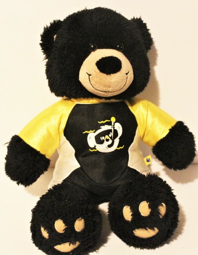 BUILD A BEAR Black and Tan Smiling Teddy Bear Dressed In Scuba Outfit 16” |  eBay