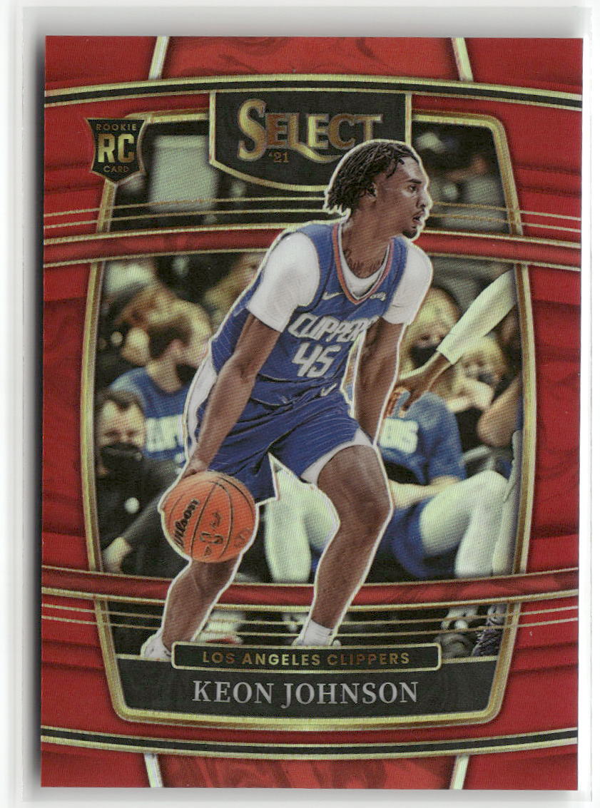2021-22 Panini Select #40 Keon Johnson Red Prizms #/199 RC CLIPPERS ☘️29