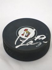 Curtis Lazar Ottawa Senators Autographed Signed NHL Logo Puck With LOM COA 