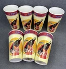 Coca Cola Plastic Gibson Cup Tumbler 2002 Vintage 16 oz Drink Coca Cola Set Of 7
