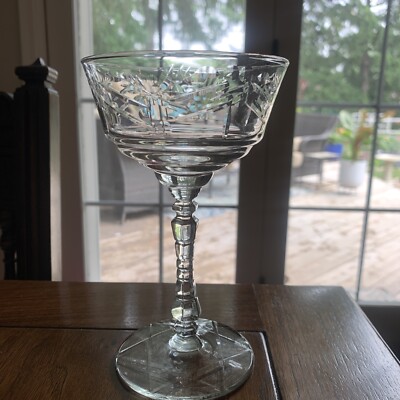VTG Libbey Rock Sharpe Normandy Champagne/Sherbet/Coupe. Set of 3