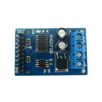 DC 12V 8 Digital to RS485 Acquisition Switch Board Modbus RTU TTL IO PLC Module