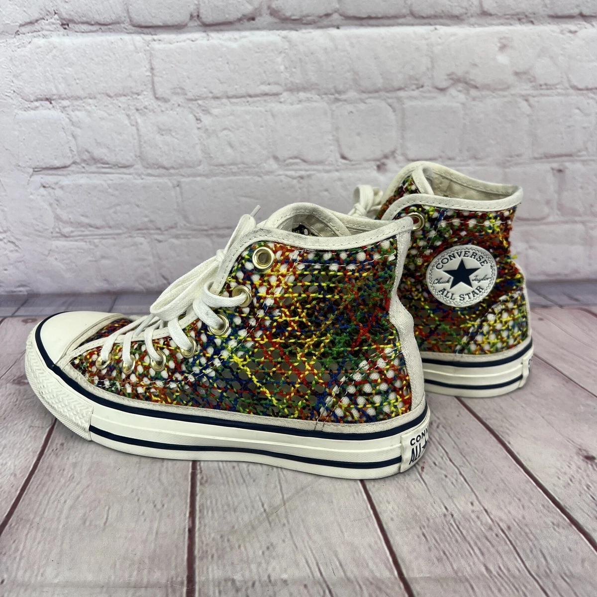 Converse Chuck Taylor All Star Ladies Multicolor CanvasKnit Sneakers WomenSize 6 eBay