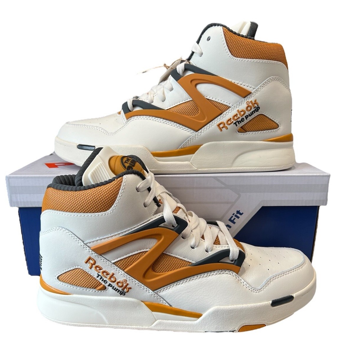 Reebok Pump Omni Zone II Basketball Shoes Chalk Radiant Ochre
