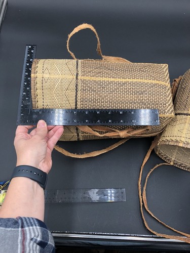 Vintage Handwoven Rattan Backpack Basket Tribal Primitive Traditional Set Of 2 - Bild 11 von 12