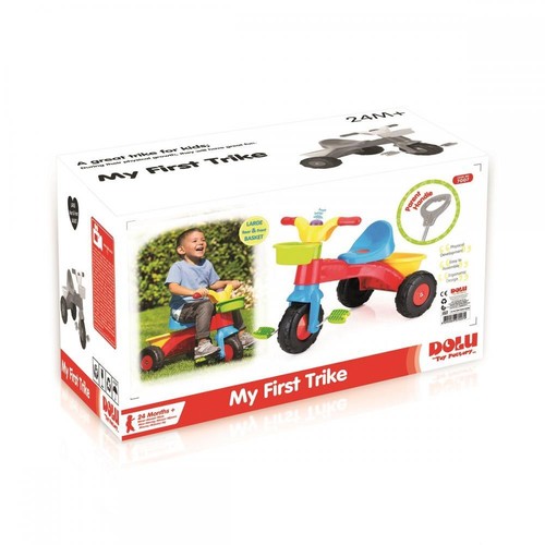 Dolu Toddler My First Ride On Three Wheel Trike Pedals w/ Handle 2 Years + - Picture 2 of 3