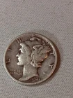 1944 D  Mercury Dime 90% Silver  VF /Xf