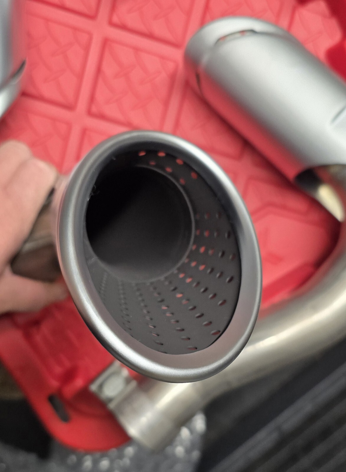 LAMBORGHINI URUS EXHAUST TIPS SILVER OEM TAILPIPE SATIN