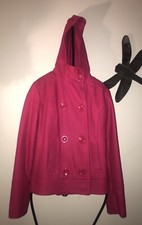 Large Lined Pink Pea Coat Jacket - Forever Audrey