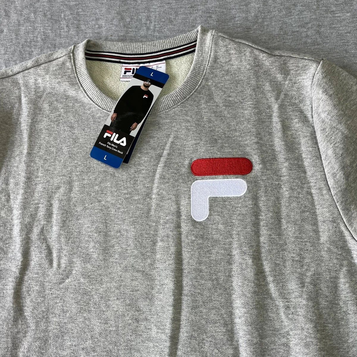 Fila men's french terry clearance crewneck sweatshirt