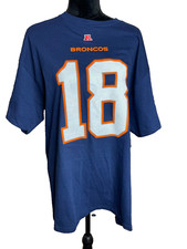 NFL Team Apparel Peyton Manning 18 Football Denver Broncos T-Shirt Size XL