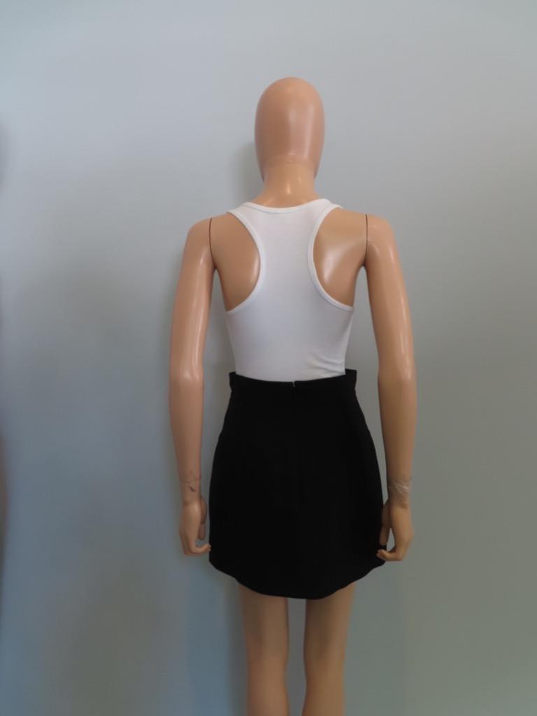 GUCCI★素敵!Black Wool-Silk Crepe Mini Skirt NWT GUCCI Black Wool-Silk Crepe Mini Skirt Size 38/US 2