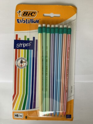 Bleistifte: BIC Evolution Streifen Bleistifte 8 Stück Brandneu, Schulanfang Angebote