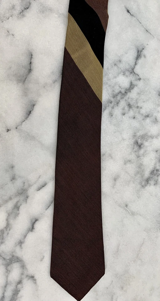 Corbata Ben Sherman Hastings de Damon Vintage 100% Seda a Rayas Foto 2 de 4