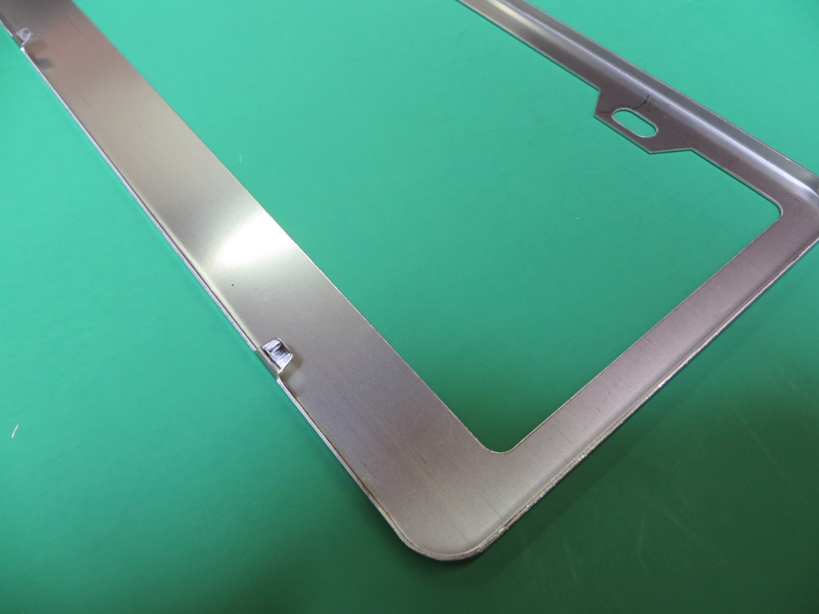 (2)*"AUDIstyle"* Chrome Metal Polished license plate frame + screw caps