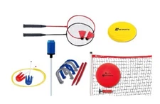 MD Sports 6 in 1 Backyard Game Combo Set Volleyball Badminton Flying Disc - NEW
