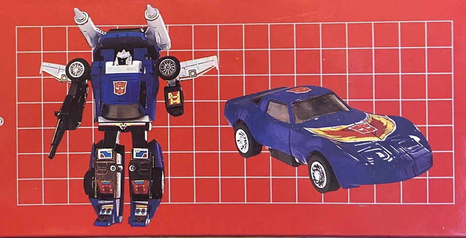 Transformers G1 Autobot Warrior Tracks Blue Corvette w/Box 🇺🇸 Reissued - Image 3 of 4
