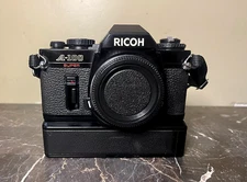 Ricoh A-100 Super(bod) w/Digital XR Data Riquartz (rare) & Power Winder-Tested