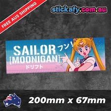 Sailor Moonigan Sticker Funny Laptop Car Window Bumper 4x4 JDM Decal 4wd Slap