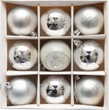 HOT 9Pcs Large Christmas Baubles Xmas Tree Balls Decor Party Wedding Ornament
