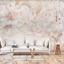 FLAMINGOS BEIGE VINTAGE Photo Wallpaper Wall Mural Home Decoration f-C-10031-a-a