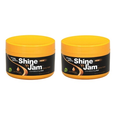 2x Ampro Pro Style Shine n Jam Conditioning Gel Extra Halt (8 oz/227g)