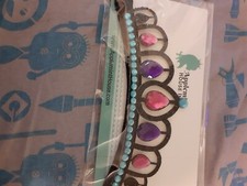 Multi-colored custom princess tiara with elasticband for adults or teens 