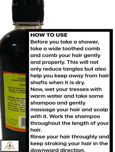 2 BOTTLES, HAIR REGROWTH SHAMPOO COPALQUIN, SULFATE & PARABEN FREE, 100% NATURAL - Picture 3 of 5