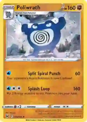 holographic poliwrath pokemon card value 4x Poliwrath - 085/196 - Rare - Reverse Holo NM-Mint Pokemon SWSH11 - Lost  Origi