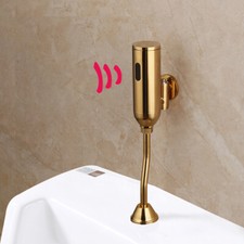 Only Cold Gold Automatic Urinal Flush Valve Bathroom Wall Mounted Faucet Taps