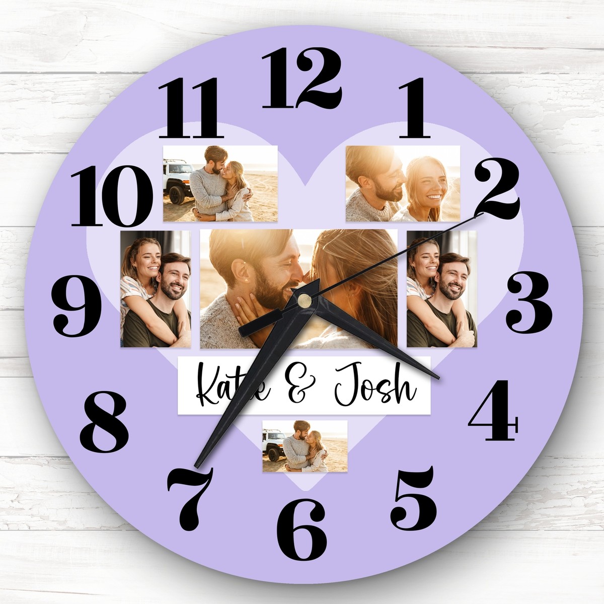 Couple Love Heart Photos Purple Romantic Personalised Gift