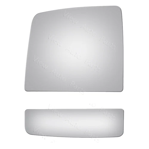 Upper + Lower Set Towing Mirror Glass for Toyota Tundra Truck Driver Left Side